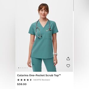 Figs cactus Catarina one pocket scrub top size L